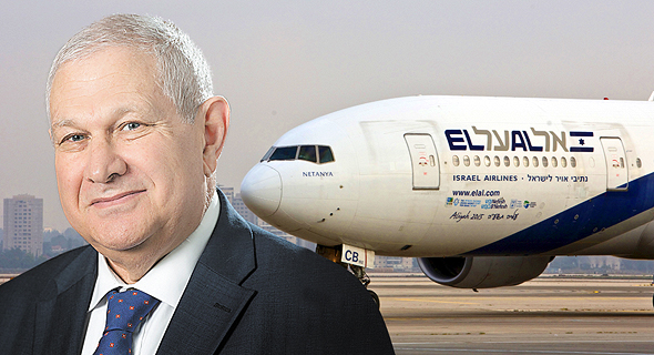 דוד ברודט על רקע מטוס אל על דוד ברודט על רקע מטוס אל על