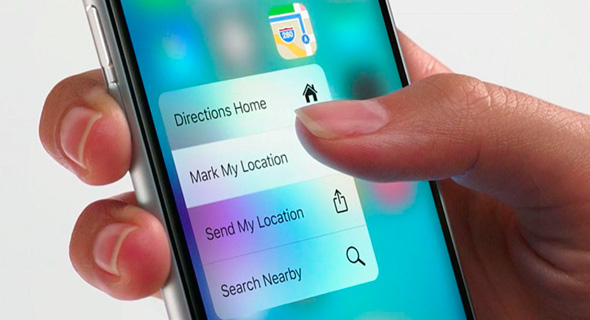 3D Touch באייפון 3D Touch באייפון
