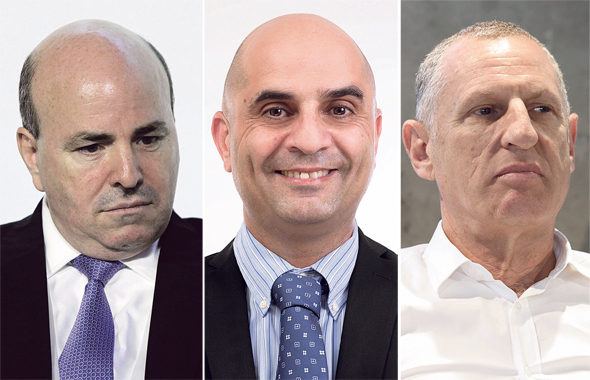 מימין: ליאור רביב, מנכ"ל ישרוטל; שחר עקה, סמנכ"ל הכספים של פתאל; ורונן ניסנבאום, מנכ"ל מלונות דן. "פיצוי שואף לאפס" מימין: ליאור רביב, מנכ"ל ישרוטל; שחר עקה, סמנכ"ל הכספים של פתאל; ורונן ניסנבאום, מנכ"ל מלונות דן. "פיצוי שואף לאפס"