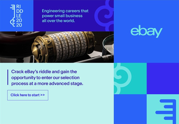 A screenshot of eBay's riddle A screenshot of eBay's riddle
