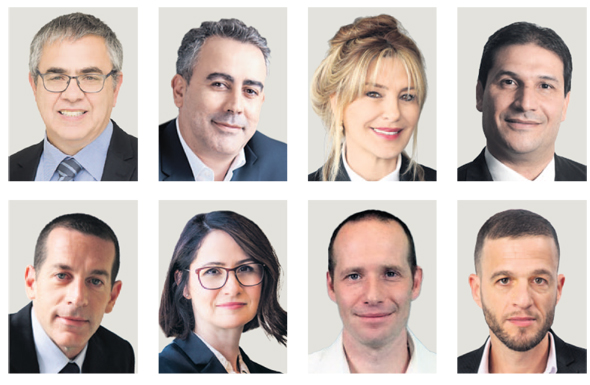 מימין למעלה: דורון אריאל, ברוריה לקנר, חובב ביטון, יורי נחושתן, יובל אדלר, מעוז רוט, יעל ארידור בר־אילן, ניר סברוב מימין למעלה: דורון אריאל, ברוריה לקנר, חובב ביטון, יורי נחושתן, יובל אדלר, מעוז רוט, יעל ארידור בר־אילן, ניר סברוב