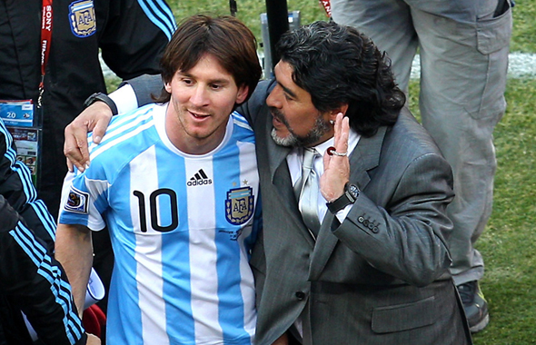 מראדונה כמאמן ארגנטינה, עם מסי