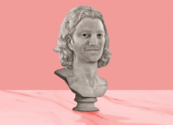 An Illustrated bust of WeWork co-founder Adam Neumann. An Illustrated bust of WeWork co-founder Adam Neumann.