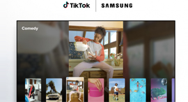 אפליקציית טיקטוק TIKTOK בטלוויזיה החכמה של סמסונג, צילום: tiktok