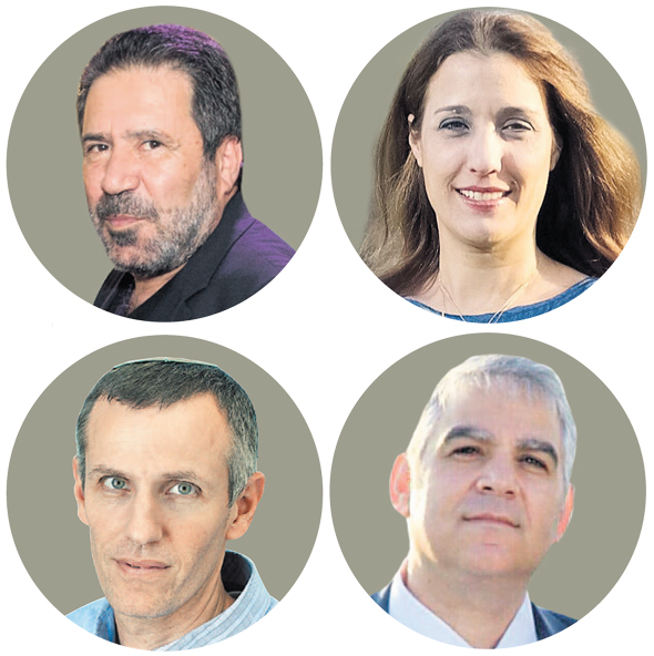 מימין למעלה: יפעת סלע, יגאל עמדי, משה שמעוני וינקי קוינט מימין למעלה: יפעת סלע, יגאל עמדי, משה שמעוני וינקי קוינט
