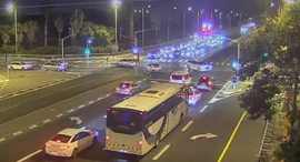 פקקים ביג תנועה ב כבישים כביש סגר נוסעים רכבים הסגר קורונה בנימינה , צילום: נתיבי ישראל 