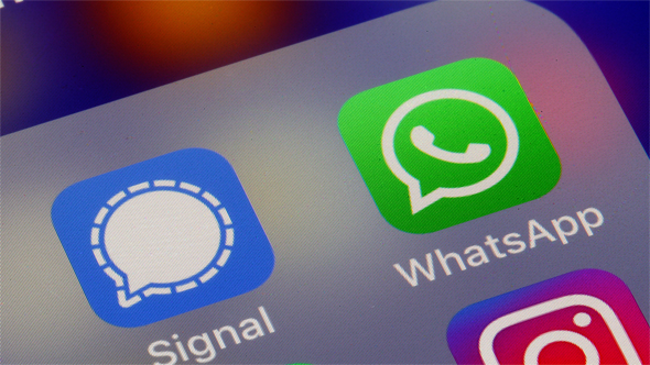 The messaging app has seen an 18 fold increase in downloads in recent days. Photo: Getty