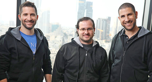 Carbyne co-founders Alex Dizengof (left), Yoni Yatsun, and Amir Elichai. Photo: Avi Finkelstein Carbyne co-founders Alex Dizengof (left), Yoni Yatsun, and Amir Elichai. Photo: Avi Finkelstein