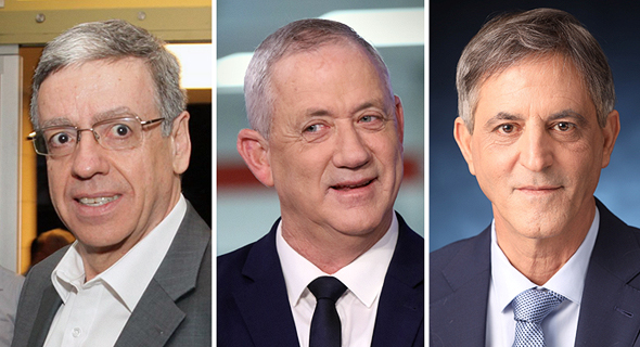 מימין אבי חימי בני גנץ ו מני מזוז, צילומים: אוראל כהן, אבי מועלם