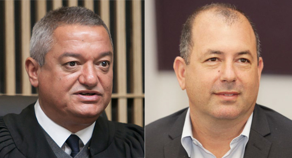 מימין אמיר ברמלי והשופט חאלד כבוב