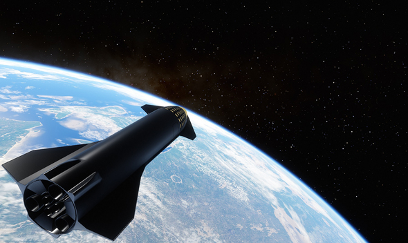 An illustration of SpaceX&#39;s Starship rocket which is still in development. Photo: Shutterstock/SpaceX