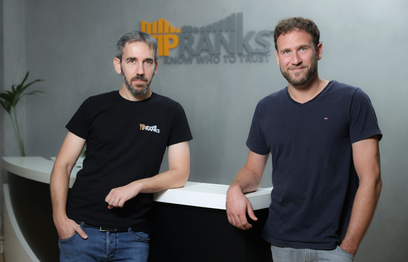 TipRanks’ Gilad Gat (left) and Uri Gruenbaum. Photo: Alon Snir