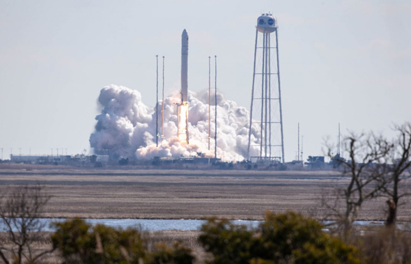 The Northrop Grumman rocket was carrying an Israeli satellite. Photo: NASA/Patrick Black The Northrop Grumman rocket was carrying an Israeli satellite. Photo: NASA/Patrick Black