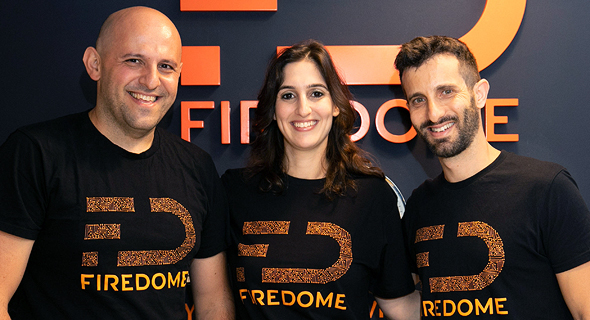 Firedome’s Moti Shkolnik, Sharon Mirsky, and Orr Chen. Photo: PR
