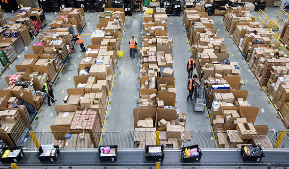An Amzon logistics center in the UK. Photo: Bloomberg An Amzon logistics center in the UK. Photo: Bloomberg