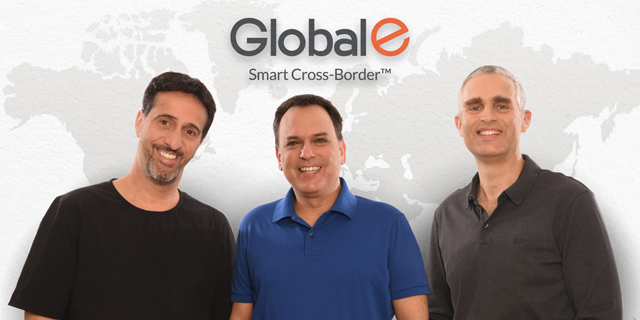 Global-e founders Nir Debbi (Left), Shahar Tamari, and Amir Schlachet