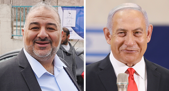 בנימין נתניהו ומנסור עבאס בנימין נתניהו ומנסור עבאס