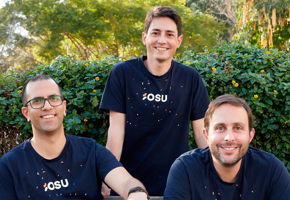Osu founders Noam Nevo (CEO), Daniel Scott (CBO) and Alon Zion (CPO). Photo: Tami Montag Osu founders Noam Nevo (CEO), Daniel Scott (CBO) and Alon Zion (CPO). Photo: Tami Montag