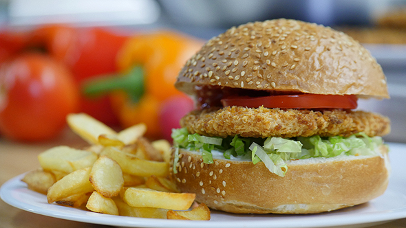 Future Meat's alternative chicken burger. Photo: PR Future Meat's alternative chicken burger. Photo: PR