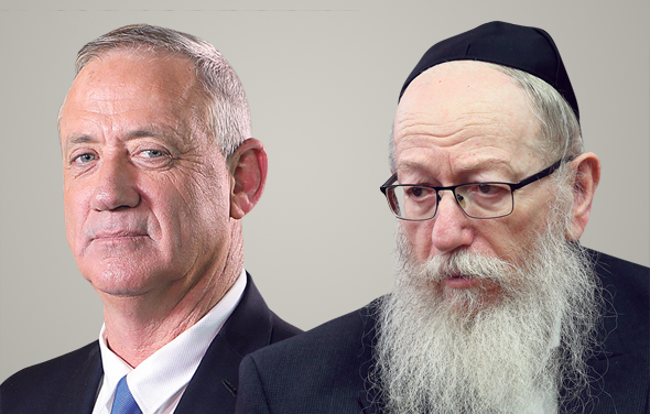 מימין יעקב ליצמן ו בני גנץ, צילומים: דנה קופל, אלכס קולומויסקי