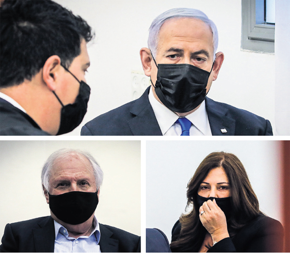 שאול ואיריס אלוביץ' בבית המשפט, אתמול שאול ואיריס אלוביץ' בבית המשפט, אתמול