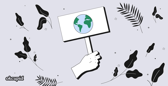 Climate change is a hot topic for young people. Photo: OkCupid Climate change is a hot topic for young people. Photo: OkCupid