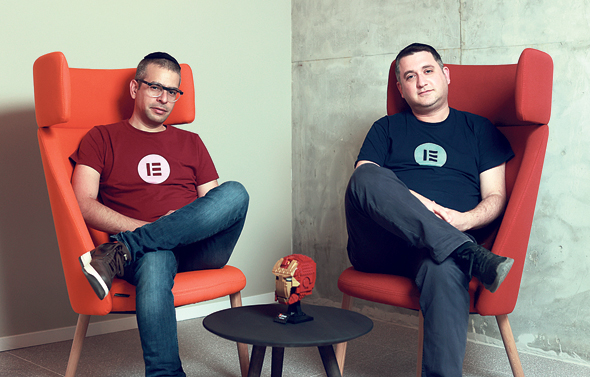 Elementor co-founders Yoni Luksenberg and Ariel Klikstein. Photo: Amit Shaal Elementor co-founders Yoni Luksenberg and Ariel Klikstein. Photo: Amit Shaal