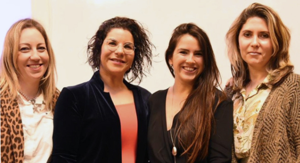 (Left to right) Keren Aviasaf, Rahav Shalom Revivo, May Michelson, and Maria Bromberg. Photo: Tal Lahav (Left to right) Keren Aviasaf, Rahav Shalom Revivo, May Michelson, and Maria Bromberg. Photo: Tal Lahav