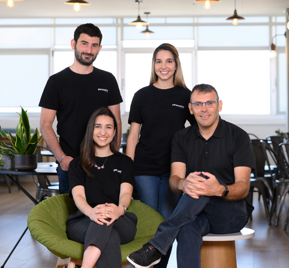 Parametrix co-founders Tamir Carmel (from right), Neta Rozy, Ori Cohen and Yonatan Hatzor. Photo: David Garb Parametrix co-founders Tamir Carmel (from right), Neta Rozy, Ori Cohen and Yonatan Hatzor. Photo: David Garb