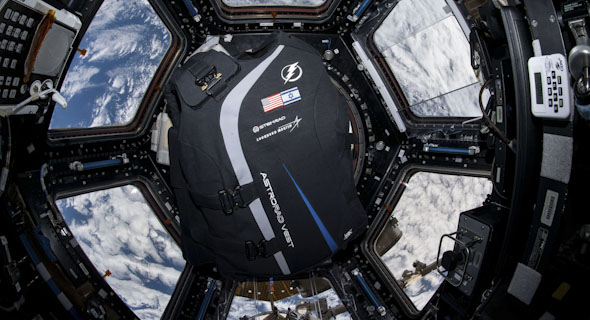 StemRad's AstroRad vest floating aboard the International Space Station. Photo: NASA/StemRad StemRad's AstroRad vest floating aboard the International Space Station. Photo: NASA/StemRad