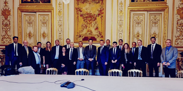 The Israeli delegation to Paris at Elysee Palace. Photo: Leah Marciano
