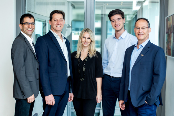 Avi Feldman (right) and the Mobilion Ventures team: Abraham Levy, Anna Leizerovici, Idan Katz and Eyal Zbeda Photo: Sharon Levin Avi Feldman (right) and the Mobilion Ventures team: Abraham Levy, Anna Leizerovici, Idan Katz and Eyal Zbeda Photo: Sharon Levin