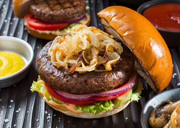 The SavorEat burger. Photo: SavorEat The SavorEat burger. Photo: SavorEat