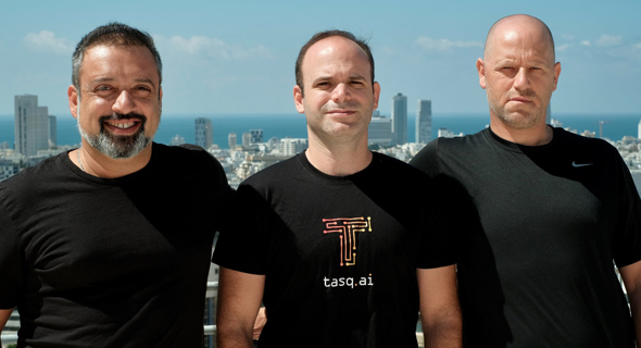 Left to right: Co-Founders Nathan Catalan, CRO; Yossi Motro, CTO; Erez Moscovich, CEO. Photo: Tasq.ai Left to right: Co-Founders Nathan Catalan, CRO; Yossi Motro, CTO; Erez Moscovich, CEO. Photo: Tasq.ai