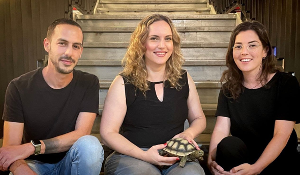 Michal Gutman (from right) CTO &amp; CISO, Maayan Cohen, Co-Founder and CEO, and Ziv Meltzer, Co-Founder, Chief Design. Photo: Hello Heart