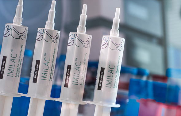 Mileutis' Imilac can be directly administered to dairy cows and is a safe solution to treating and preventing mastitis. Photo: Eyal Toueg