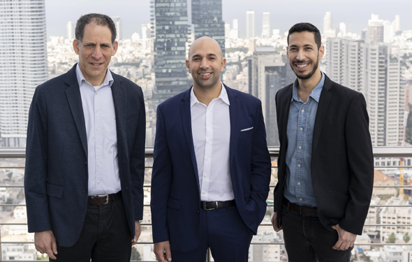 TriEye co-founders Prof. Uriel Levy (from left), Avi Bakal (CEO) and Omer Kapach (VP R&amp;D). Photo: Maxim Dinshtein