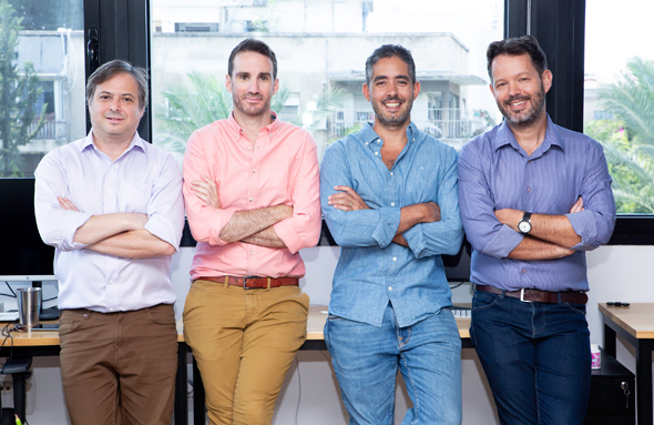 Insurights founders Guy Benjamin, Elad Ofir, Ben Goldenberg, and Ben Nagar. Photo: Tomer Katzav Insurights founders Guy Benjamin, Elad Ofir, Ben Goldenberg, and Ben Nagar. Photo: Tomer Katzav