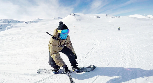 Ben Herut snowboarding. Photo: Courtesy