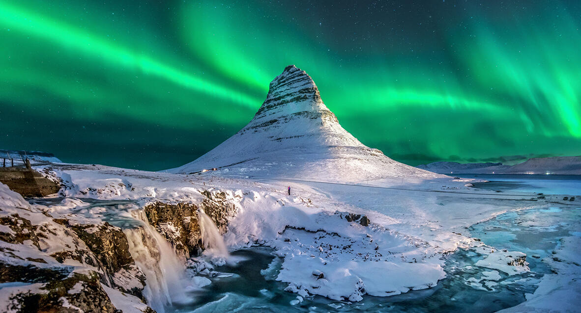 פוטו תמונות חורף הזוהר הצפוני איסלנד