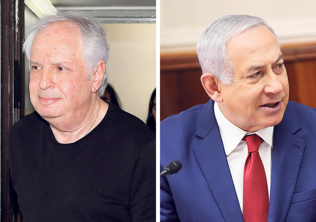 מימין ראש הממשלה בנימין נתניהו ואיש העסקים שאול אלוביץ' (צילום: דנה קופל, אלכס קולומויסקי) מימין ראש הממשלה בנימין נתניהו ואיש העסקים שאול אלוביץ'