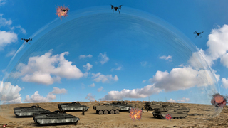 הדמייה של פרויקט הלייזר, הדמיה: אגף דוברות והסברה, משרד הביטחון