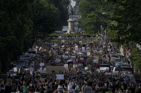 הפגנות הענק בארה"ב במסגרת מחאת Black Lives Matter, צילום: גטי אימג