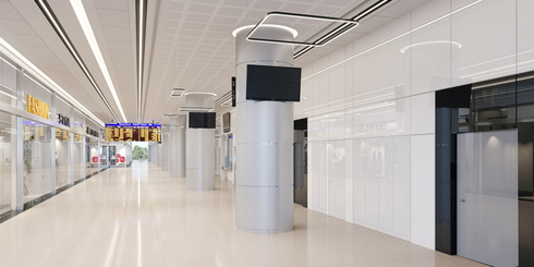 הדמיית המרכז המסחרי בתחנת רכבת ישראל בלוד, הדמיה: א סטודיו