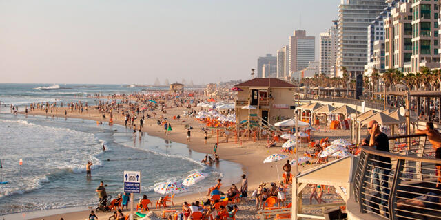 תל אביב טיילת רחוב הירקון חוף ים