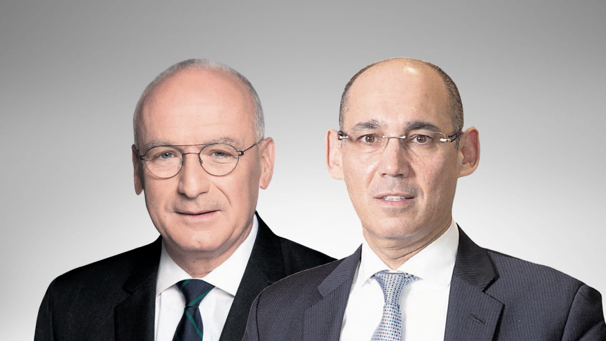 מימין: הנגיד אמיר ירון והמפקח על הבנקים יאיר אבידן (צילומים: רמי זרניגר, אלכס קולומויסקי) מימין הנגיד אמיר ירון והמפקח על הבנקים יאיר אבידן