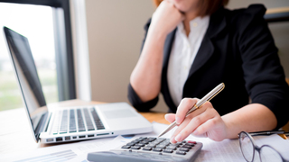 נשים אישה חיסכון פנסיה מחשבון מחשב אשת עסקים 2, צילום: שאטרסטוק