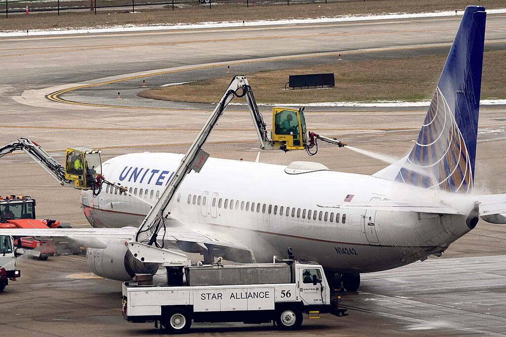 A United Airlines plane in Houston