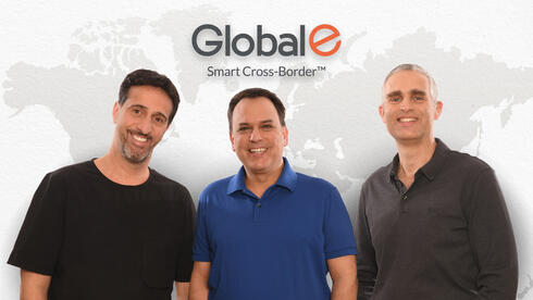 Global-e co-founders Amir Schlachet (from right), Shahar Tamari, and Nir Debbi. Photo: Courtesy
