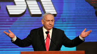 בנימין נתניהו בליל הבחירות 2021, צילום: אי פי איי